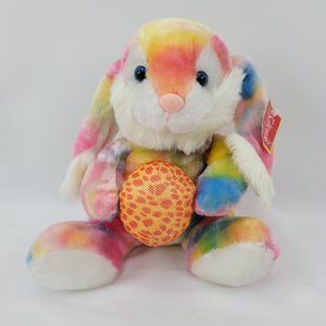 NWT Y2K Era Softouch 10.5" Easter Bunny Rabbit Tie Dye Pastels Plush Stuffed Toy